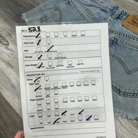 Vintage 90s Levis 950 Orange‎ Tab Blue Womens 10 Relaxed Fit Cut Off Jean Shorts - Picture 8 of 11